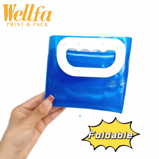 BPA-frei, 1 l, 5 l, 10 l, individuelles Logo, transparent, für Outdoor, Camping, Wandern, tragbarer Griff, Auslaufbeutel, Kunststoffverpackung, faltbarer Wasseraufbewahrungsbeutel mit Absperrklappe