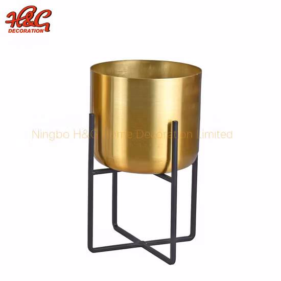 Zimmerpflanzenhalter mit Aluminiumtopf, Blumentopf